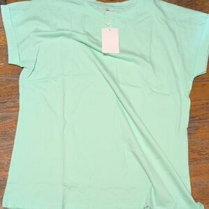 Chic Mint Green Short Sleeve Women's Tee